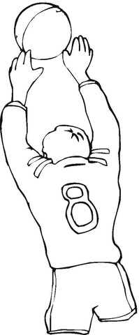 Number 8 Player  Coloring Page